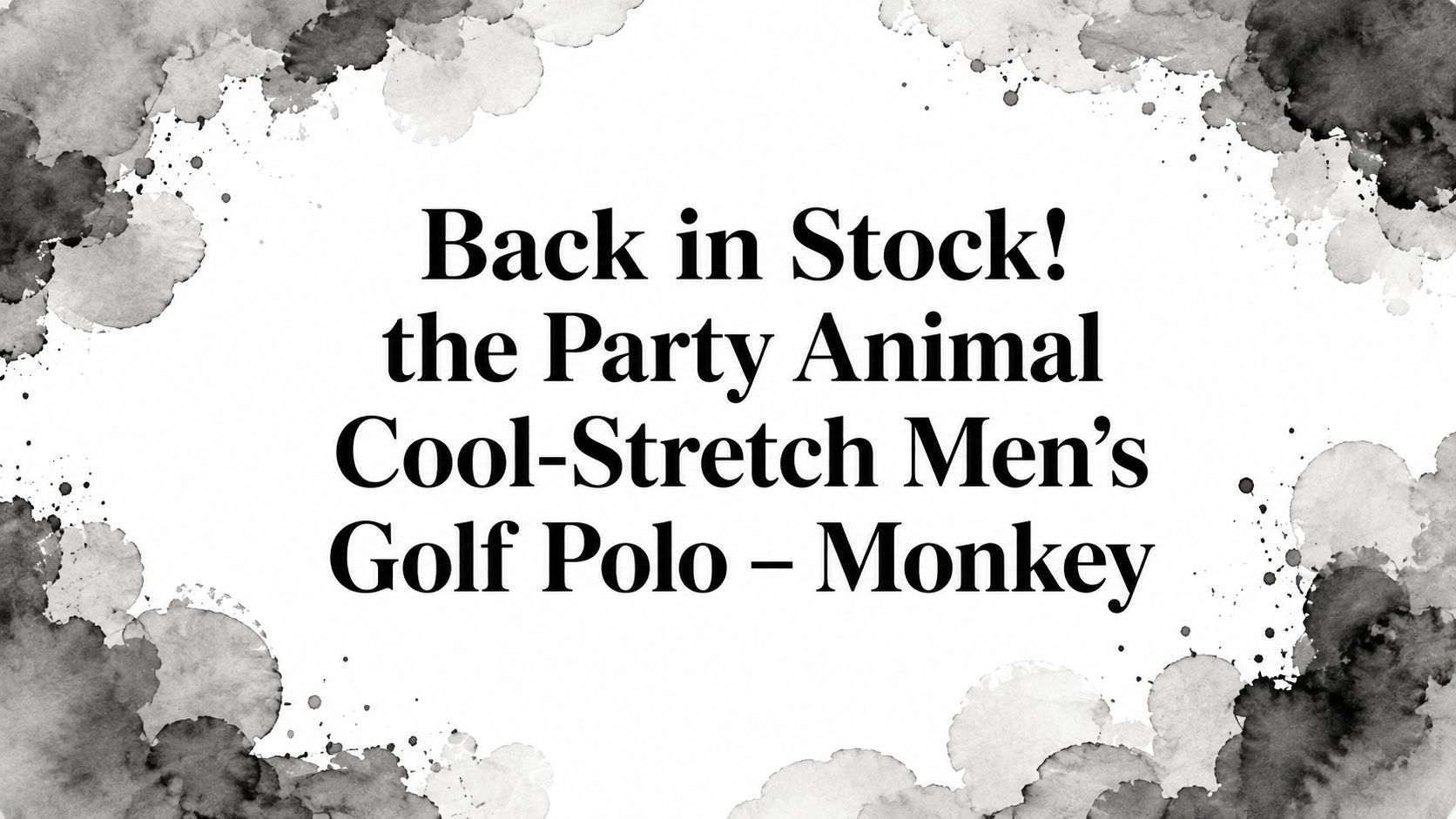 Back in Stock! the Party Animal Cool-Stretch Men's Golf Polo – Monkey
