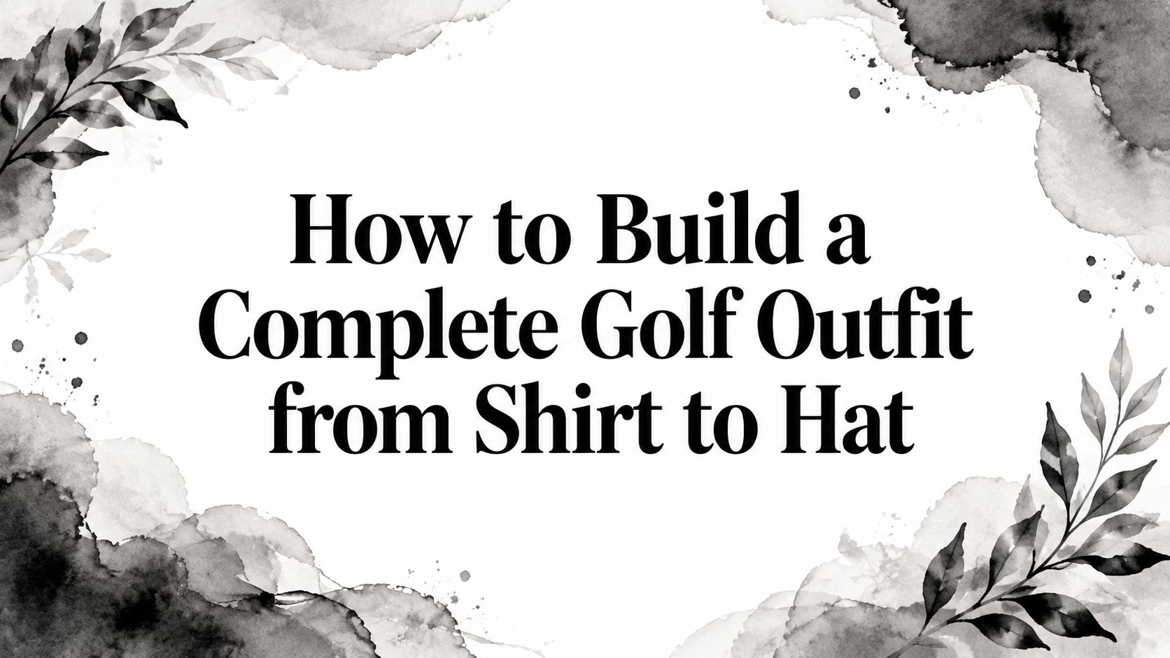 How to Build a Complete Golf Outfit from Shirt to Hat