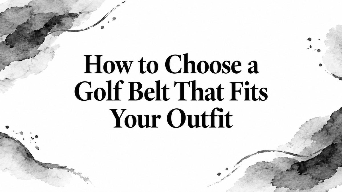 How to Choose a Golf Belt That Fits Your Outfit