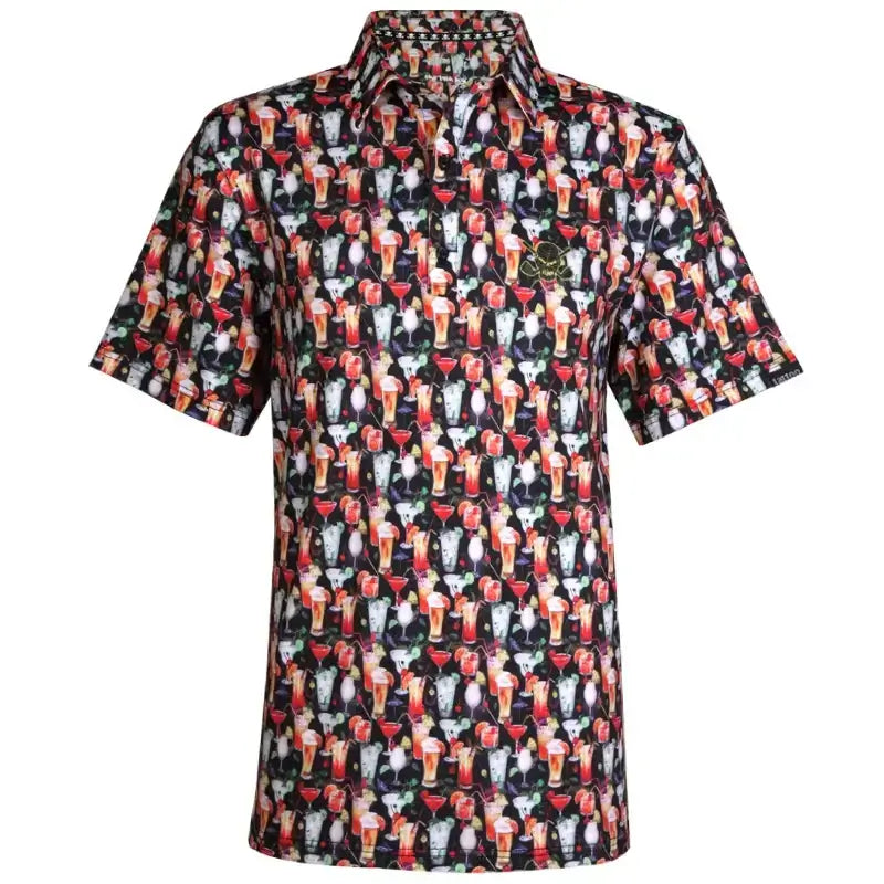 19th Hole Cool-Stretch Men's Golf Shirt (Multicolor)