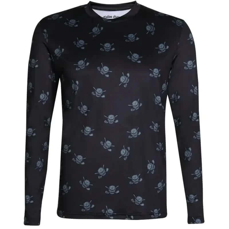 men's golf undershirt black skull