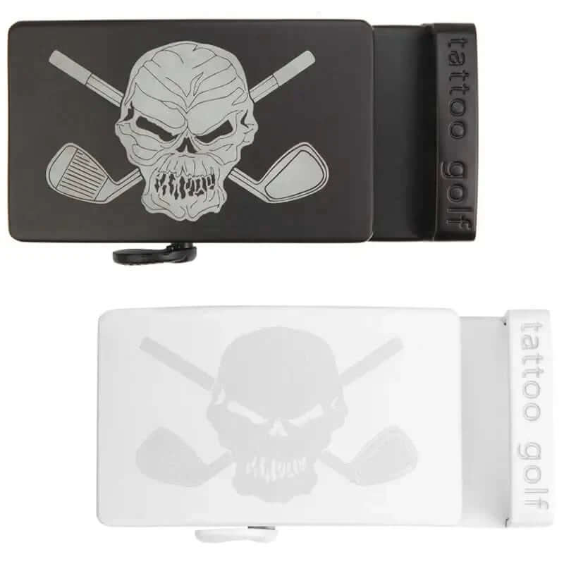 black and white belt buckles