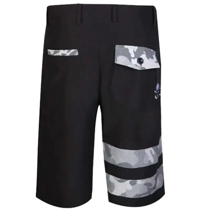 black camo golf shorts