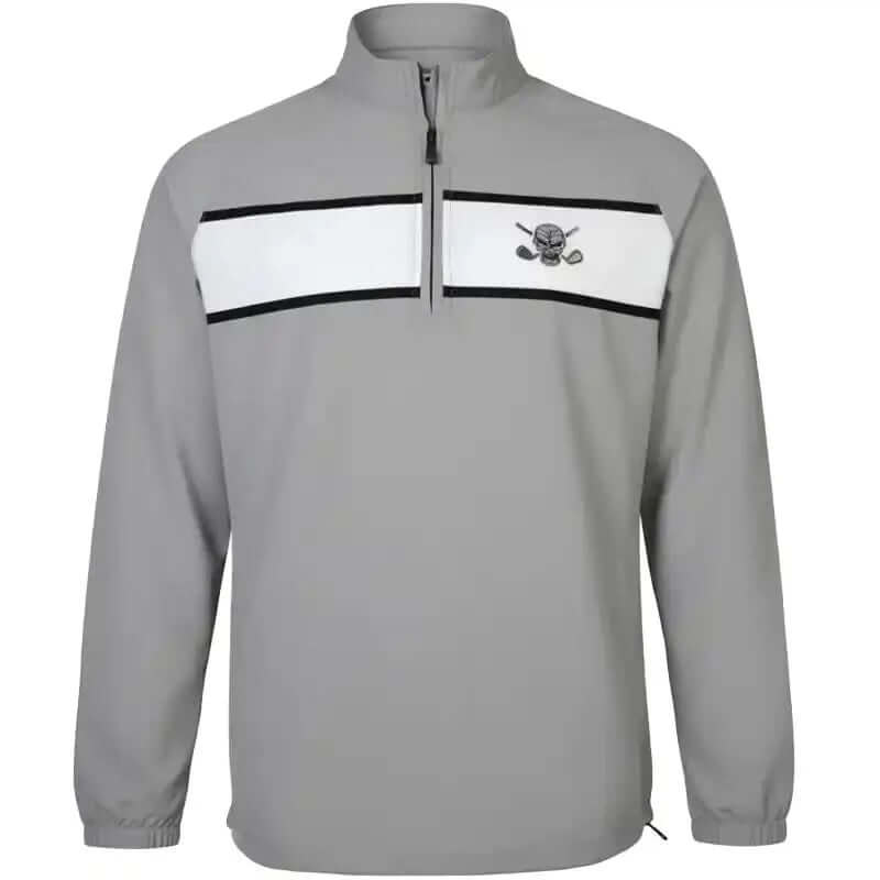 golf wind jacket grey front view