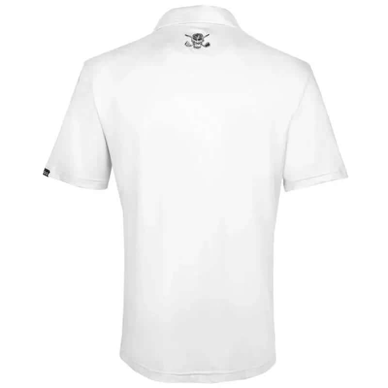 basic white golf shirt