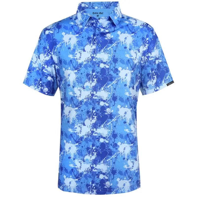A-Game Cool-Stretch Men's Performance Golf Shirt (Blue) - Price Slashed!