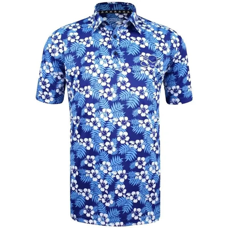 fun blue golf shirt