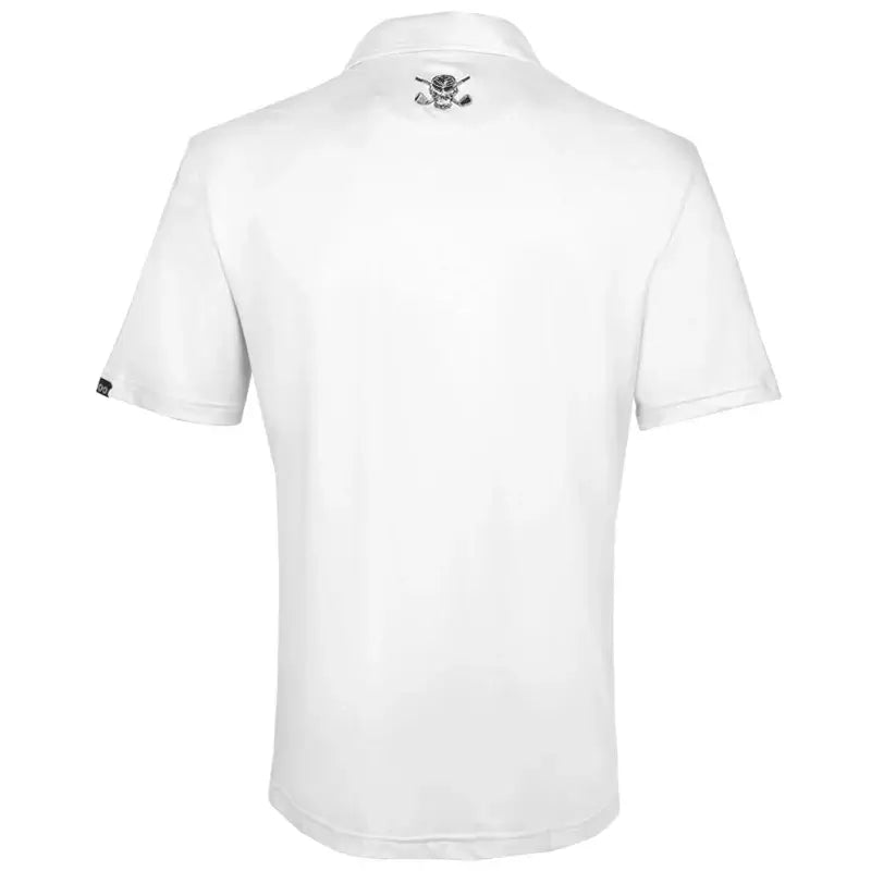 basic white golf shirt