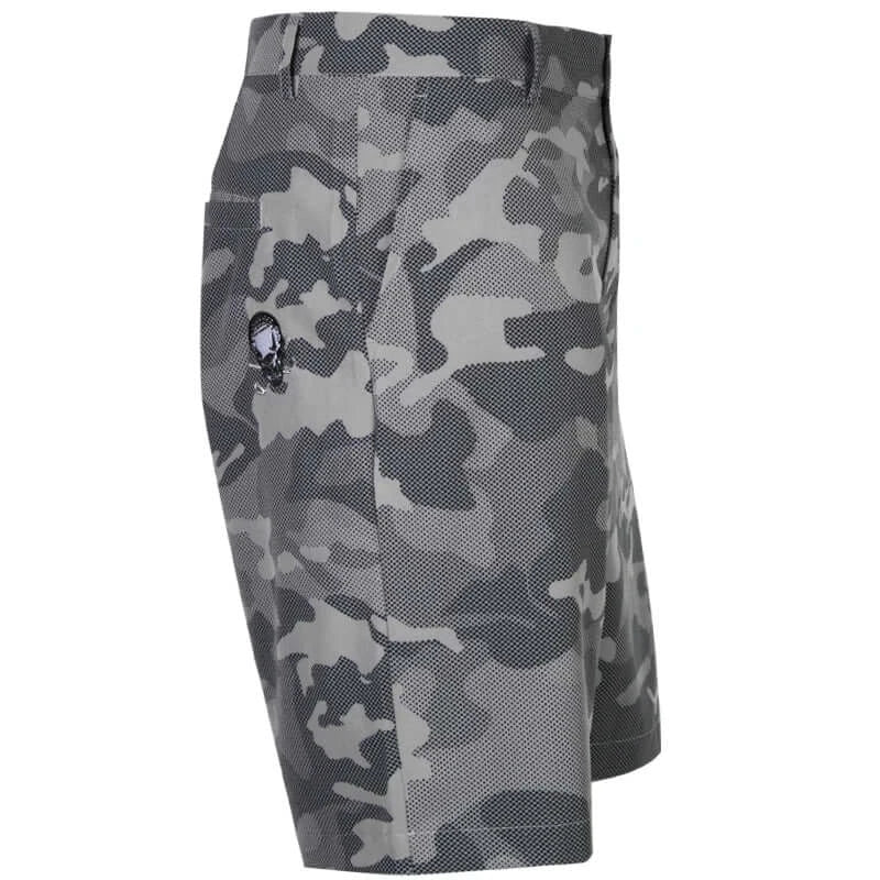 camo grey golf shorts
