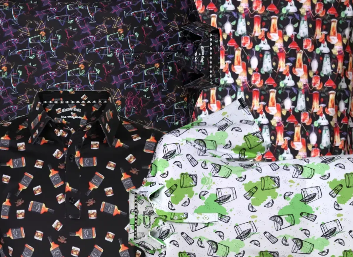 Collection of patterned shirts with different designs