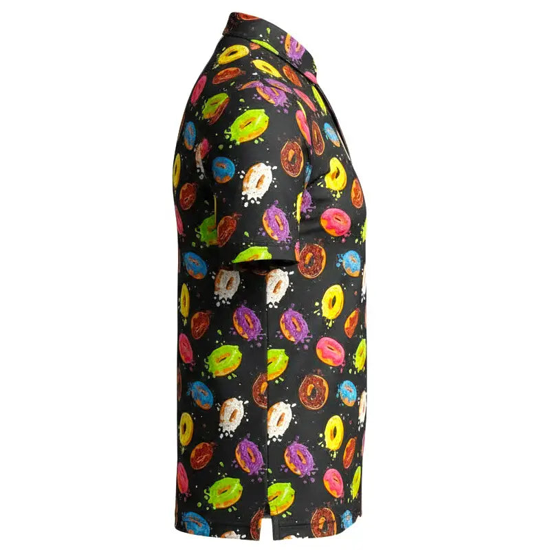Wild golf shirt in multicolor donut design