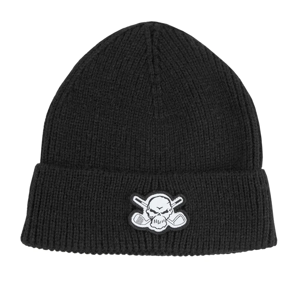 black golf beanie