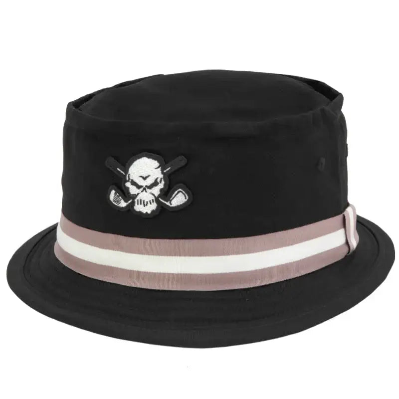 black bucket hat