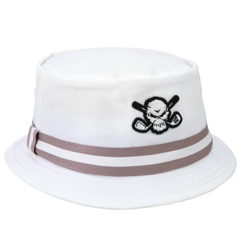white bucket hat
