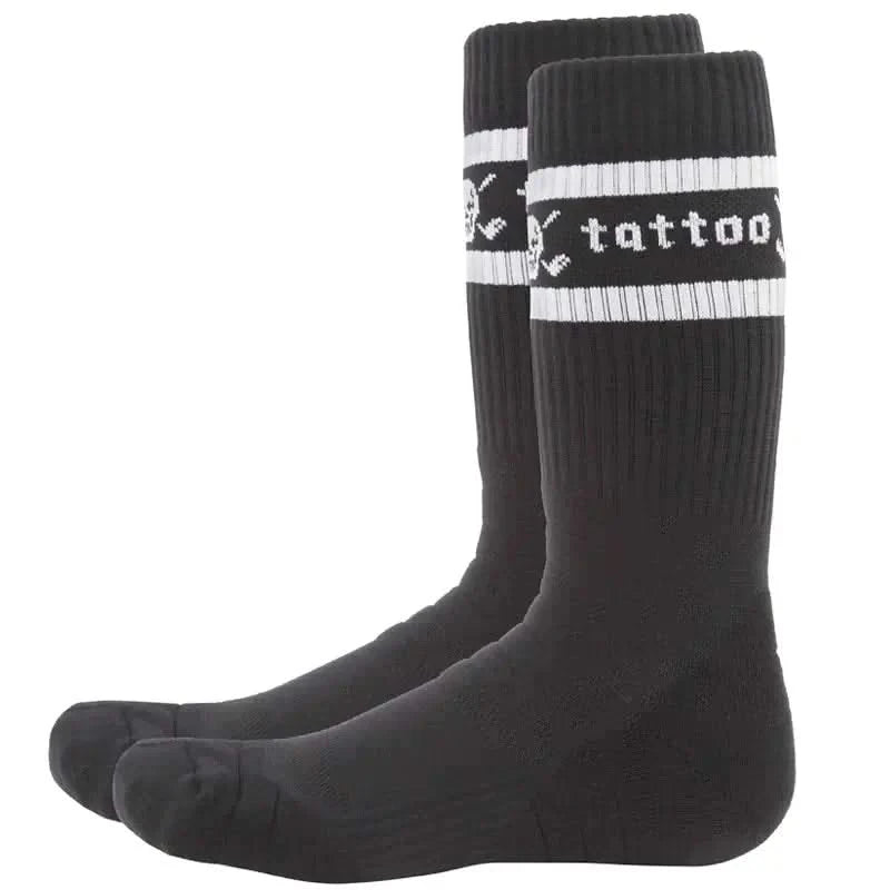 black crew golf socks