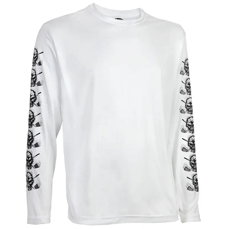 white golf shirt