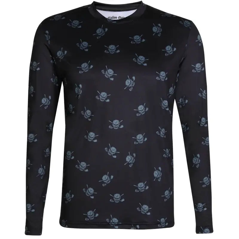 men's golf undershirt black skull