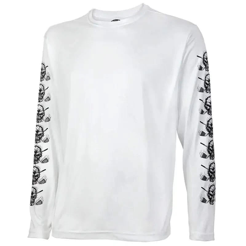 long sleeve golf undershirt in white