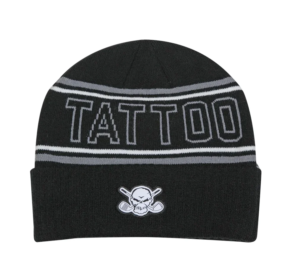 tattoo black golf beanie