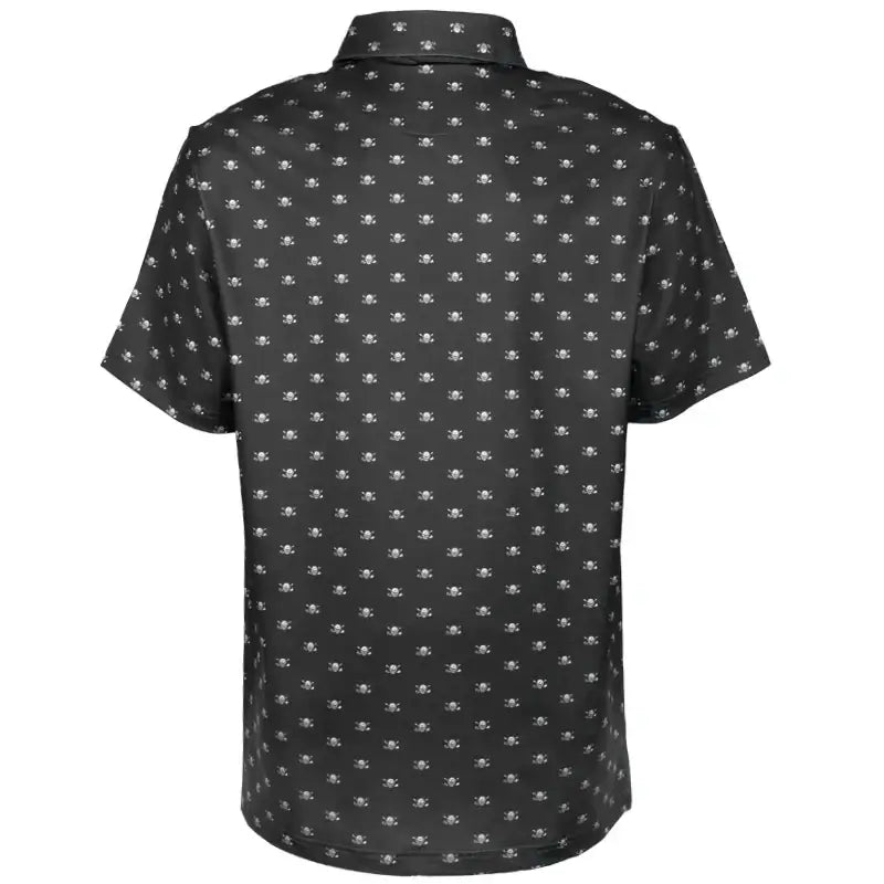 small skulls golf shirt in black