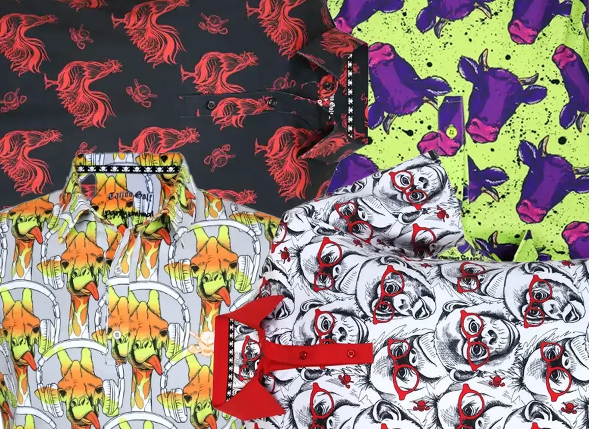 party animal collection of colorful patterned shirts with various designs