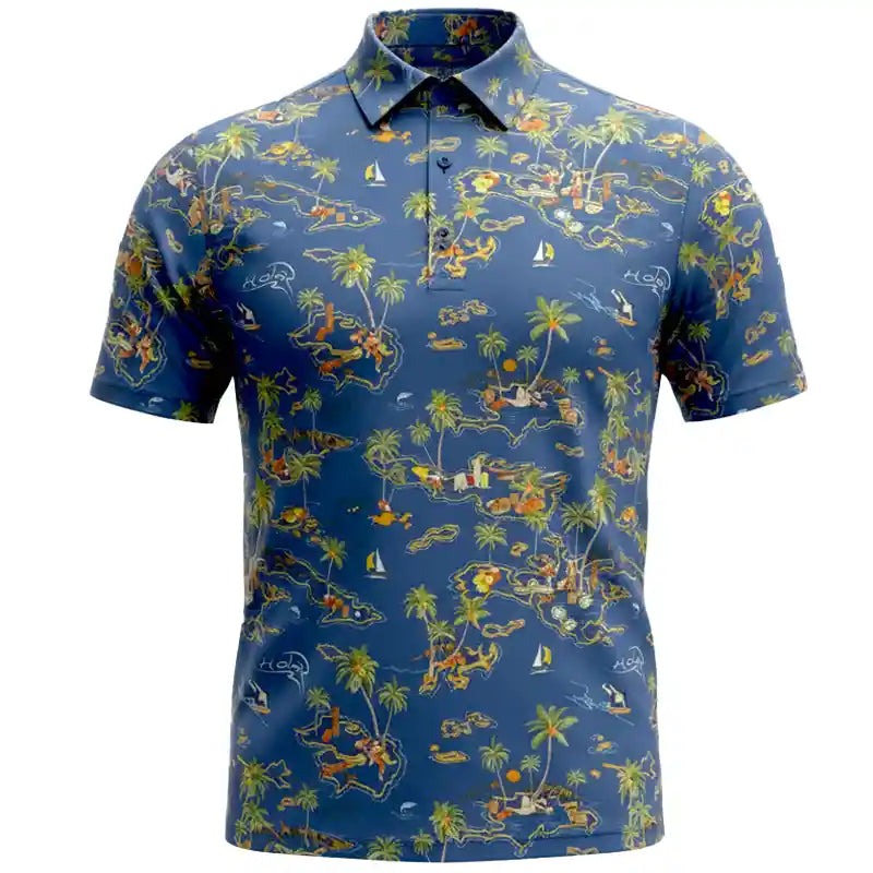 Men's Hawaiian golf shirt