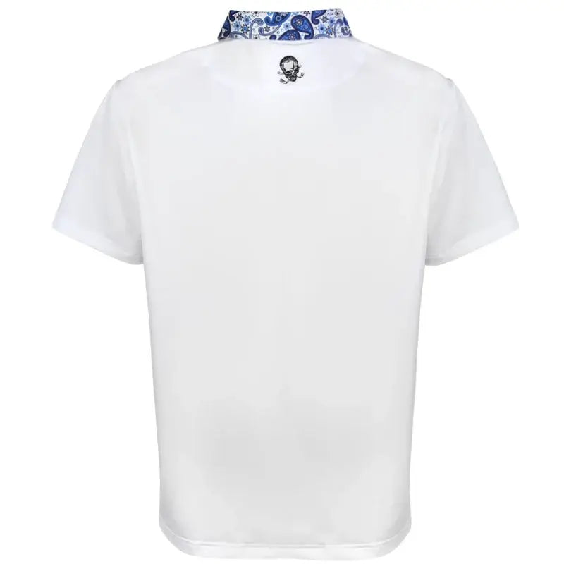 men's white golf shirt