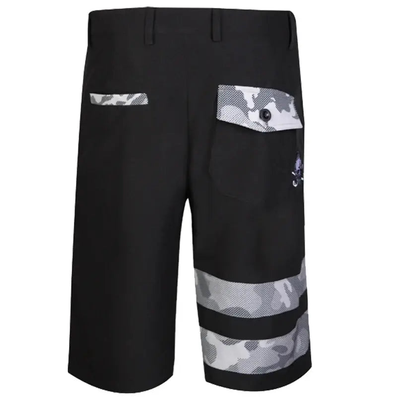 black camo golf shorts
