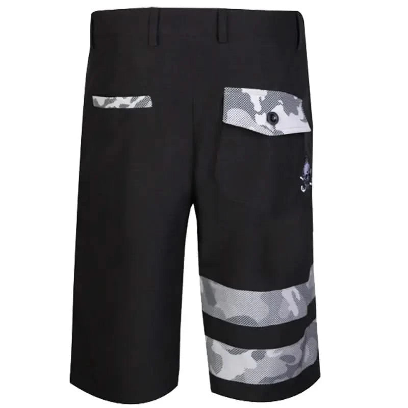 black camo golf shorts