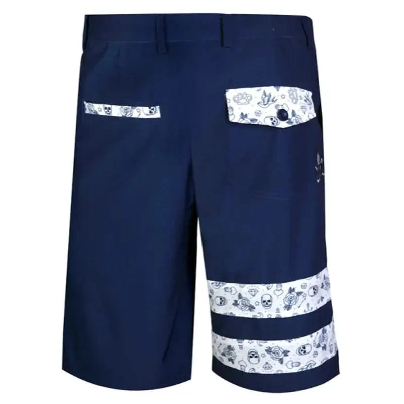 blue golf shorts