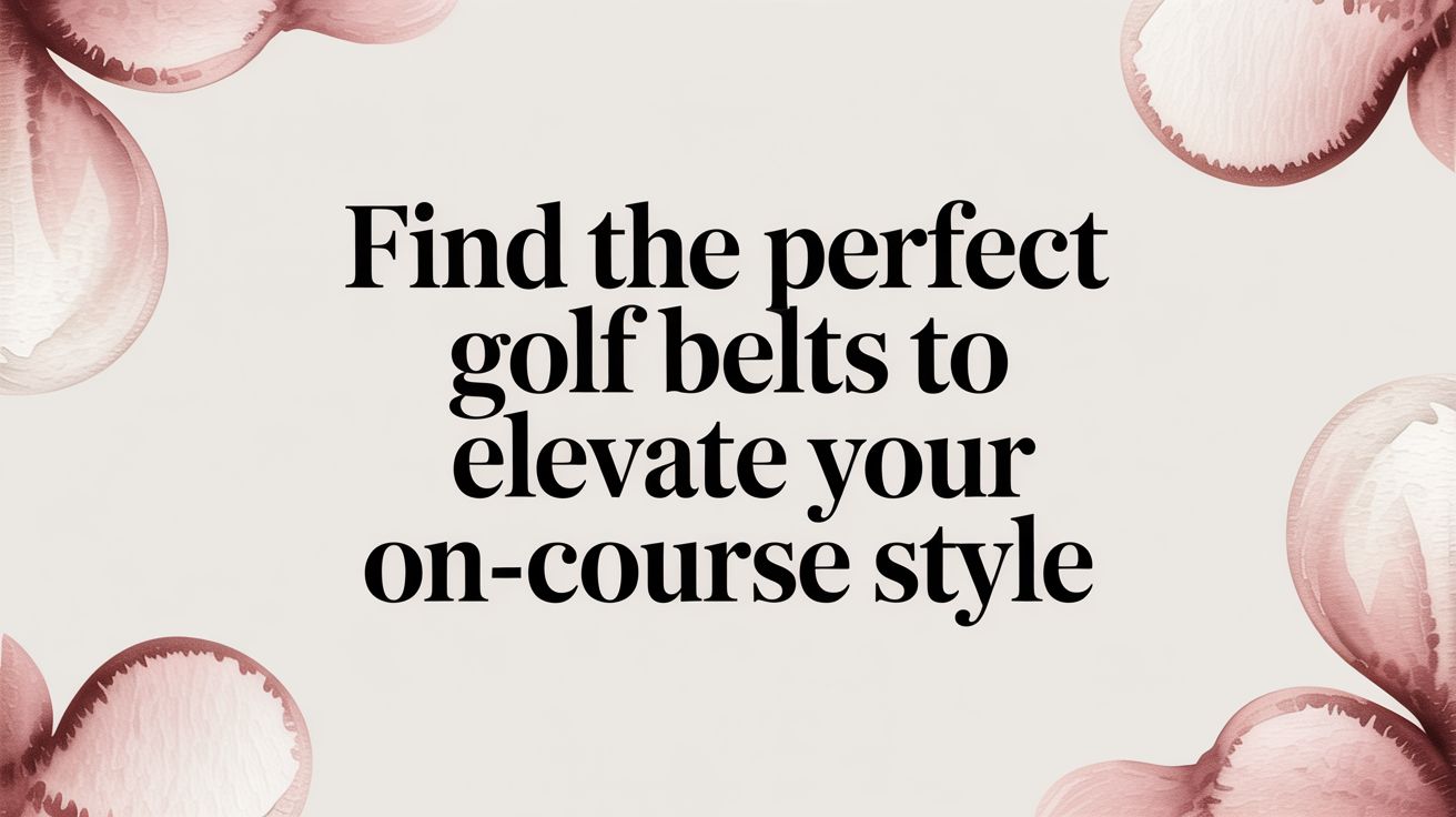 Find the Perfect Golf Belts to Elevate Your On-Course Style
