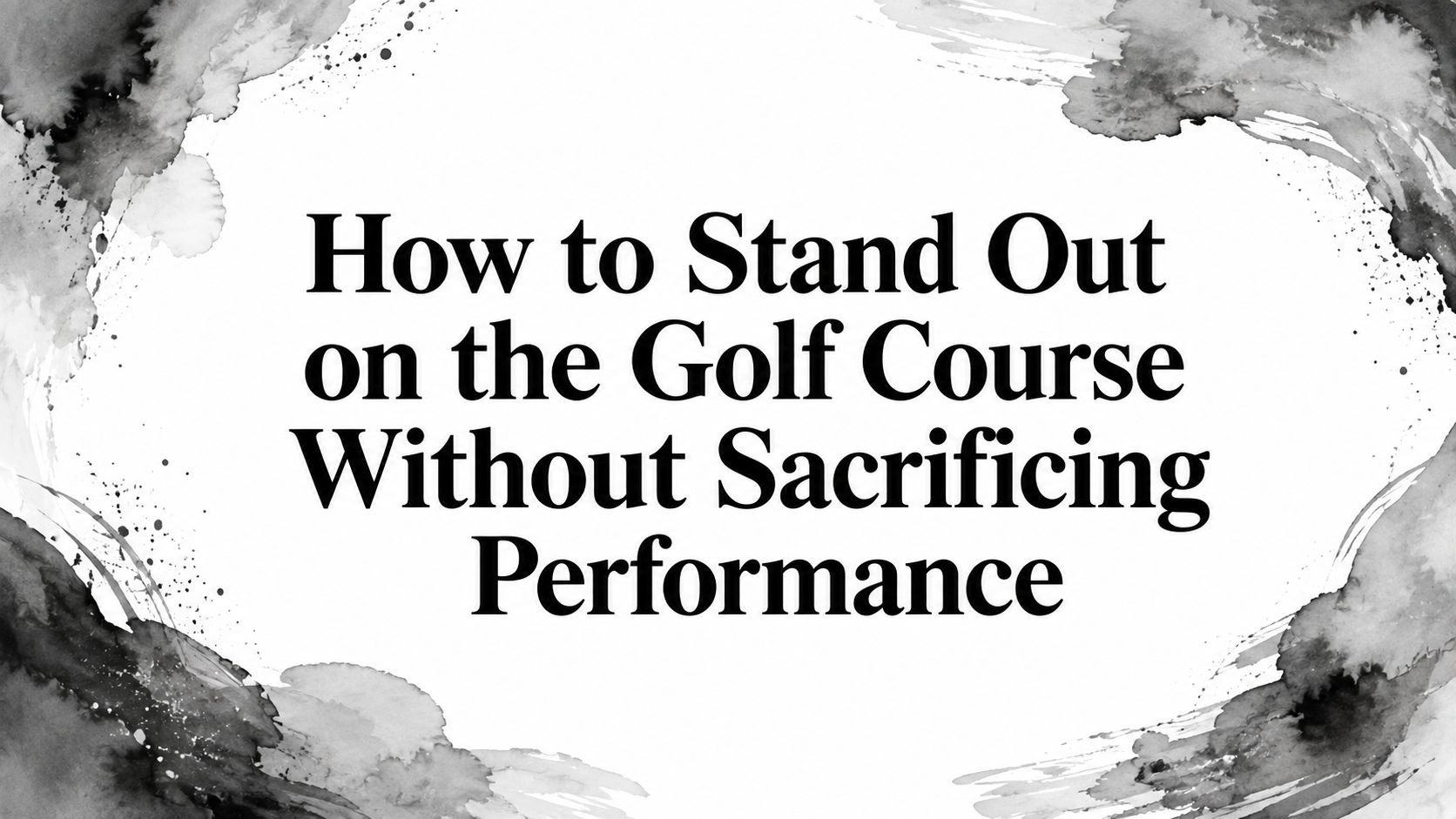 How to Stand Out on the Golf Course Without Sacrificing Performance