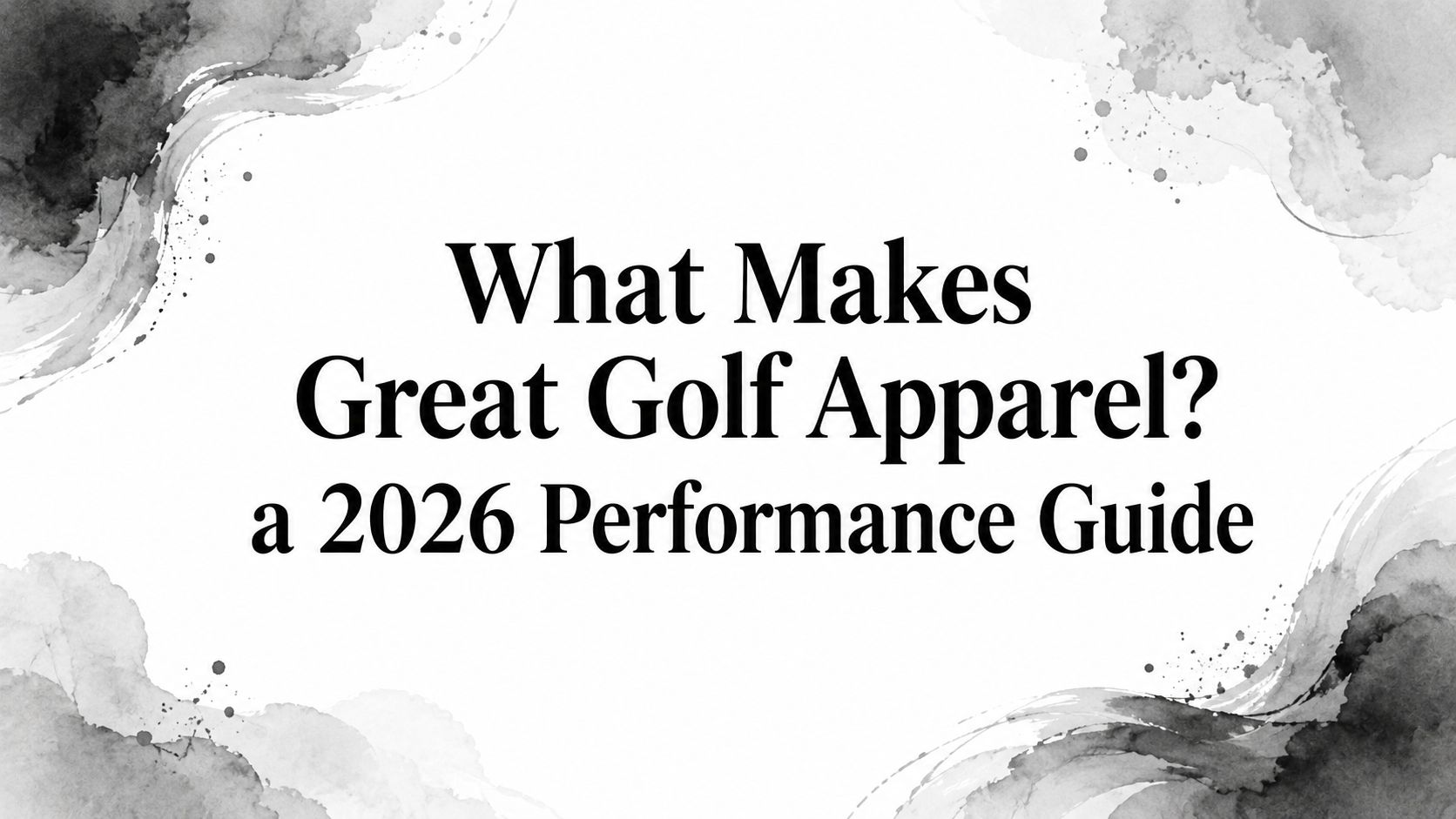 What Makes Great Golf Apparel? a 2026 Performance Guide