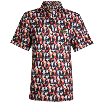 19th Hole Cool-Stretch Men's Golf Shirt (Multicolor)
