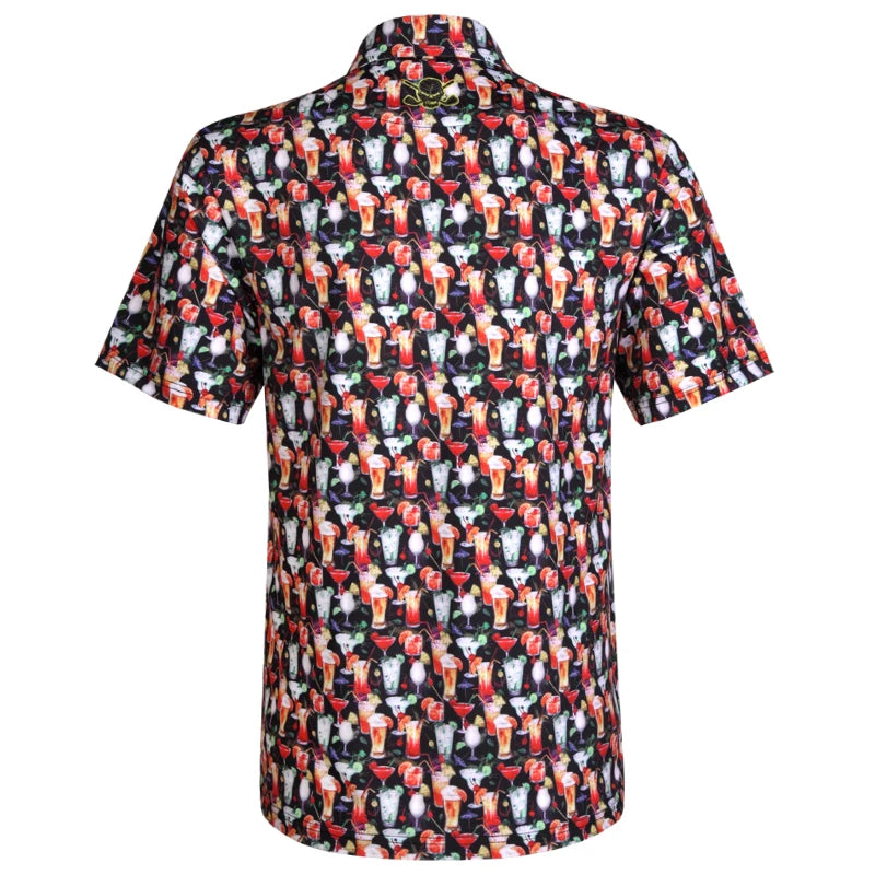 19th Hole Cool-Stretch Men's Golf Shirt (Multicolor)