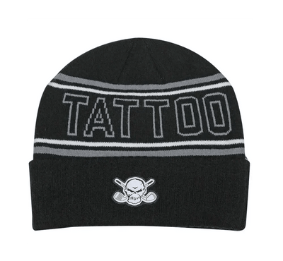 tattoo black golf beanie