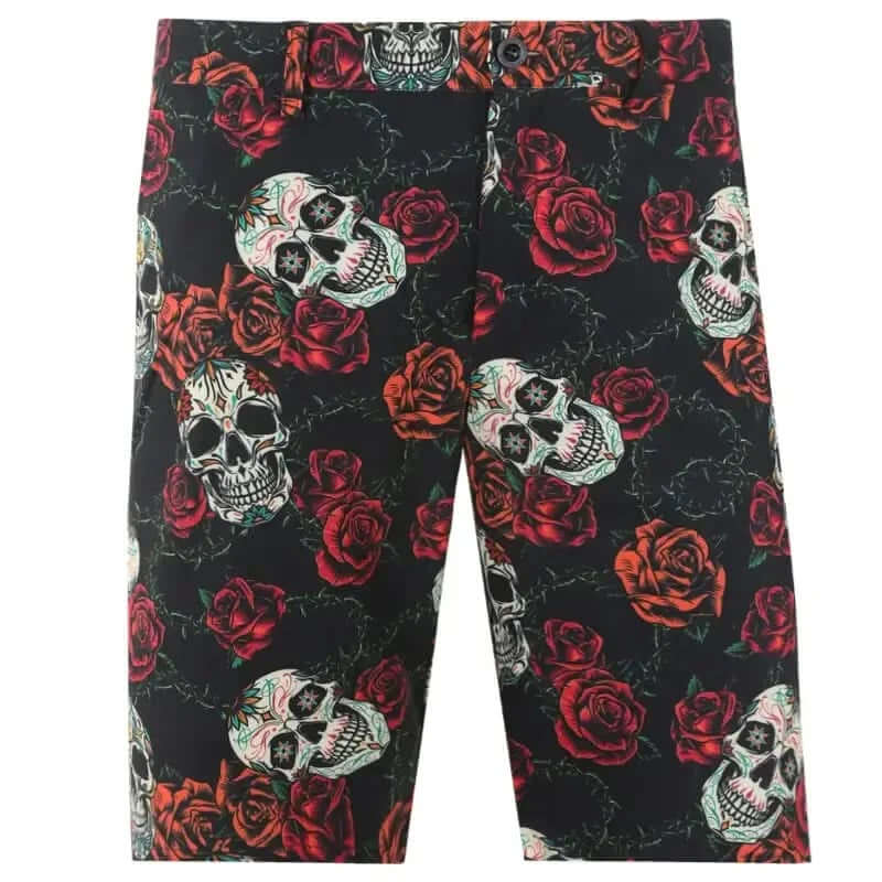 men's crazy sugar skulls golf shorts