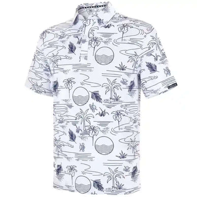 White golf polo shirt