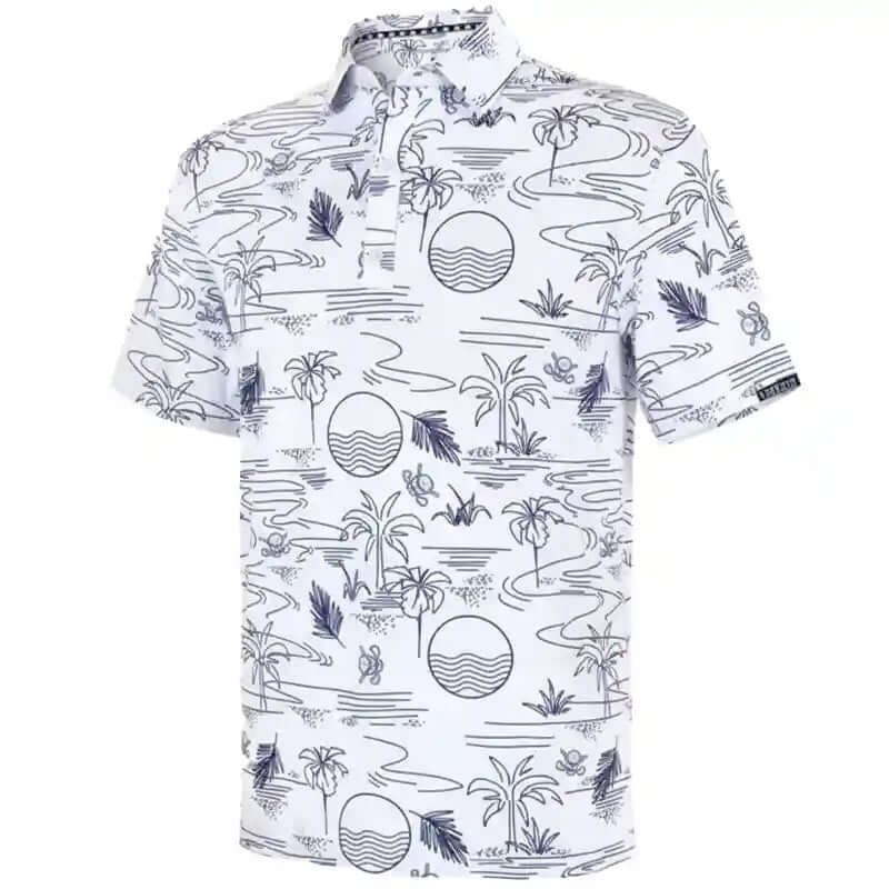 White golf polo shirt