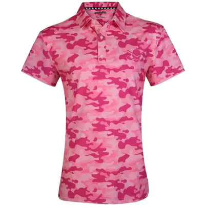 women's pink camo golf polo 
