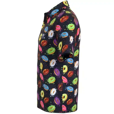 Colorful donuts pattern on golf shirts