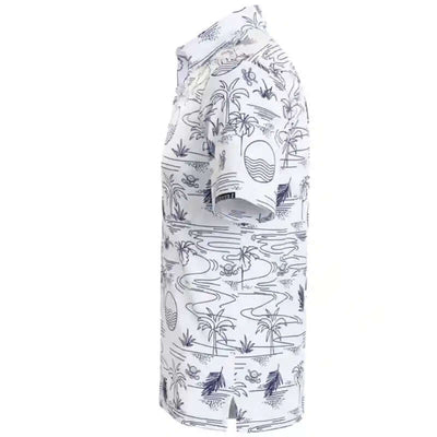 golf shirt tropical pattern 
