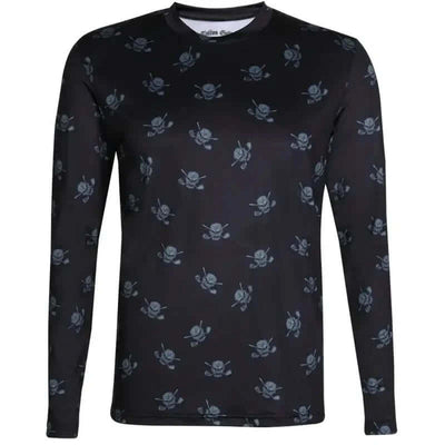 men's golf undershirt black skull