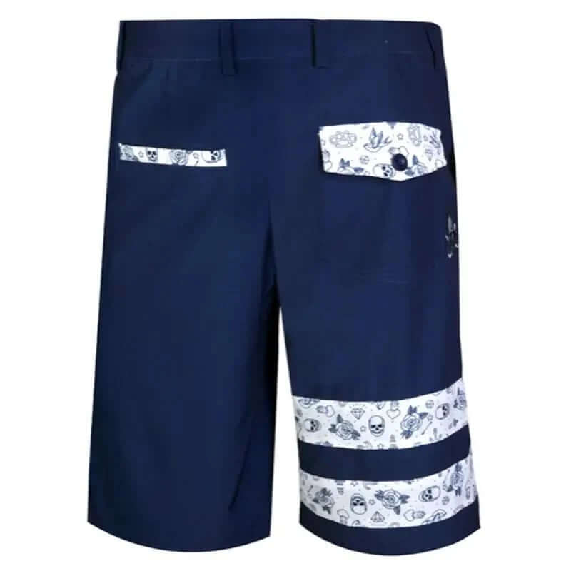 blue golf shorts