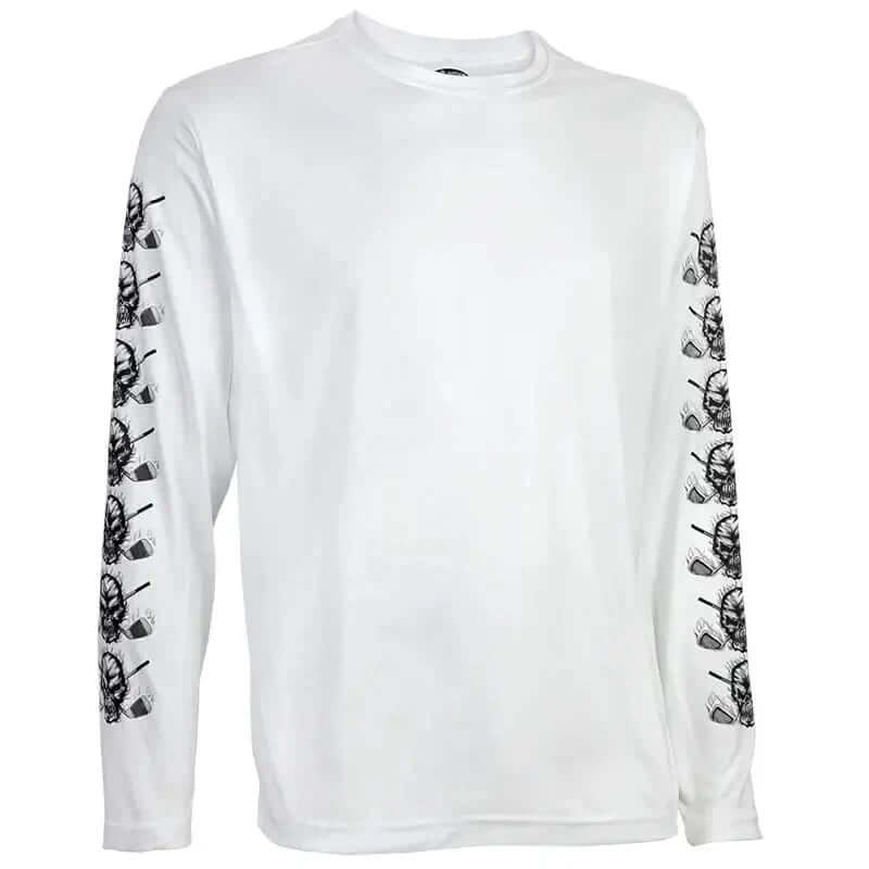 white golf shirt
