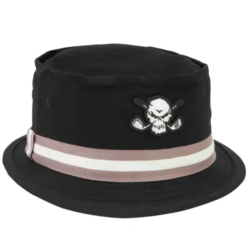 black bucket hat