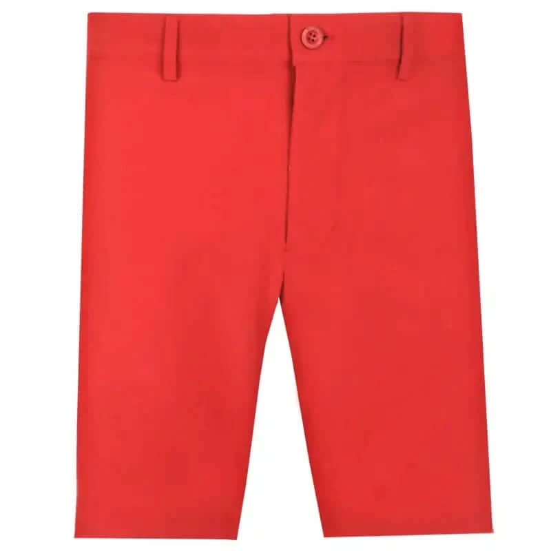 OB ProCool Golf Shorts in bold red color, designed for comfort and performance on the golf course.
