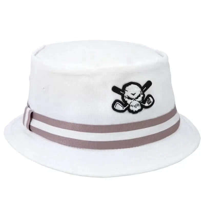 white bucket hat