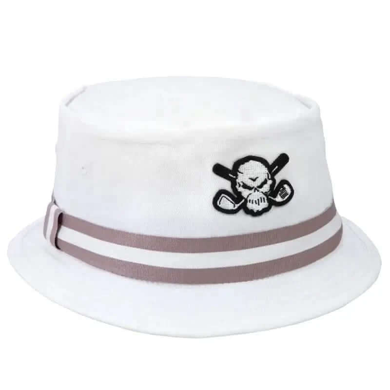 white bucket hat