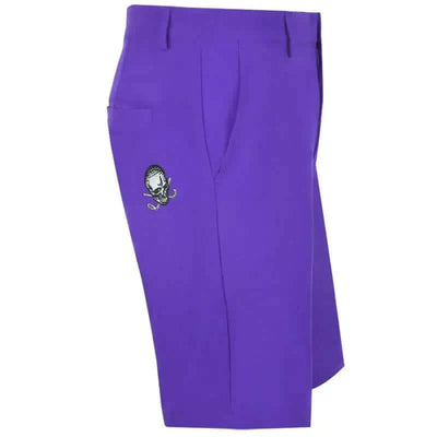 OB ProCool Golf Shorts in purple with logo, designed for performance and comfort during golf.